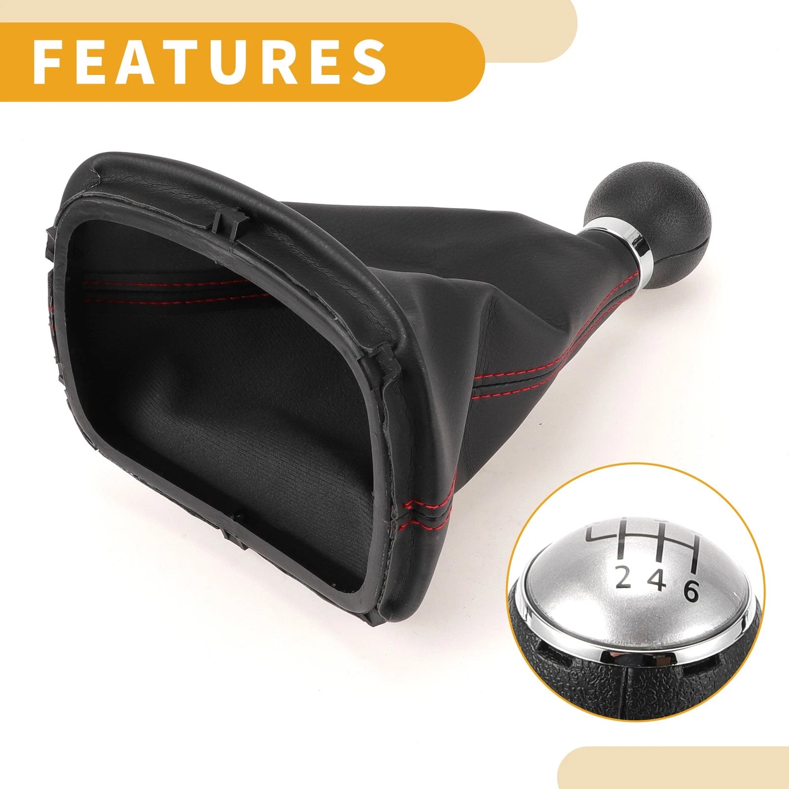 6 Speed Gear Shift Knob with Cover for VW Passat (2005–2010)