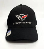 Black Flexfit Hat Cap Replacement for Chevrolet Corvette C5 (1997–2004)