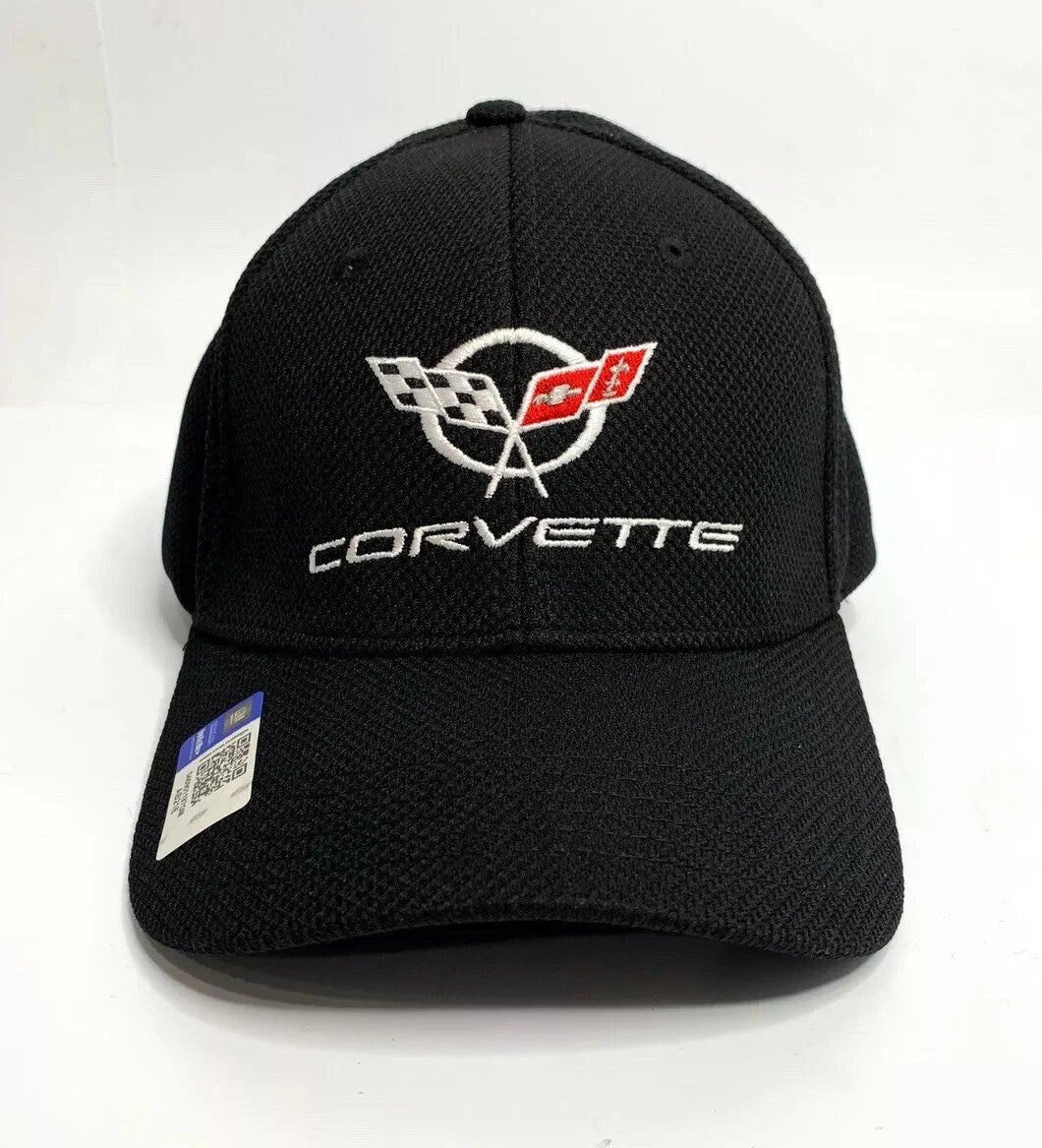 Black Flexfit Hat Cap Replacement for Chevrolet Corvette C5 (1997–2004)