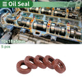 Set of 5 Oil Seal Ring 10x18x5mm for Rotary Shaft (Fluorine Rubber)
