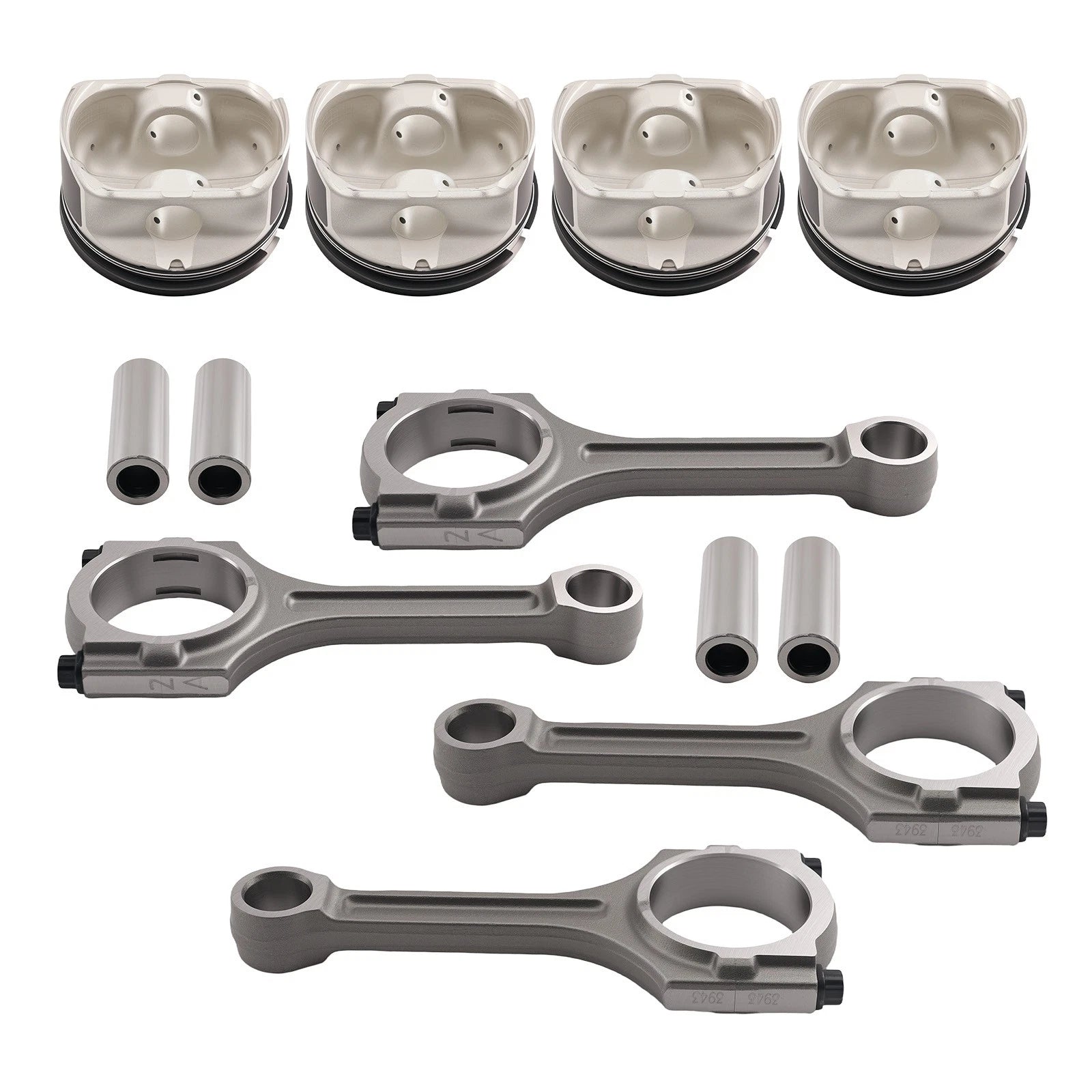 Set of 4 Connecting Rod Pistons for Hyundai Sonata, Kia Sorento, Optima (2011–2019)