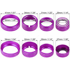 8 Pcs Purple AC Radio Switch Knob Cover for Chevy Silverado, GMC Sierra (2014–2018)