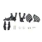 Set of 2 Black Front Driver Footrest Brackets for Honda CBR600RR (2007–2024)