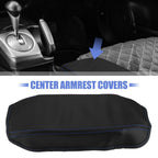 Microfiber Leather Armrest Cover Pad for Honda Civic (2006–2011) Black/Blue