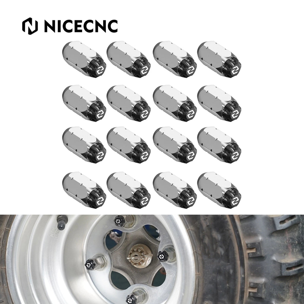 16-Pack M10xP1.25 Wheel Hub Lug Nuts for Honda TRX450R/TRX450ER (2006–2014)
