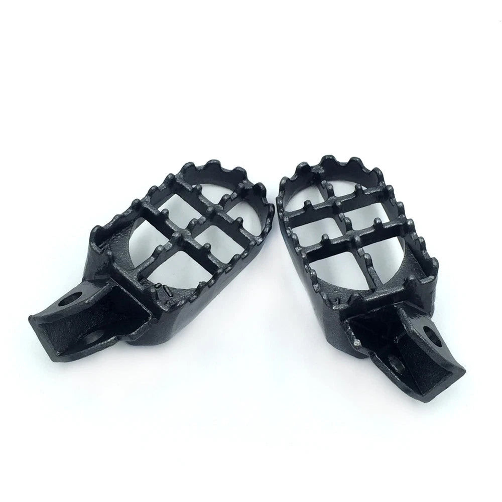 Gray Motocross MX Foot Pegs for Suzuki DR650SE (1996–1997), DR350 (1990–1995), DR25 (1990–1993)