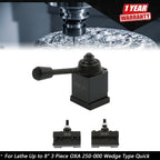 Wedge Type Tool Post Set for Lathe Swing Dia 8" (Fits Various Models)