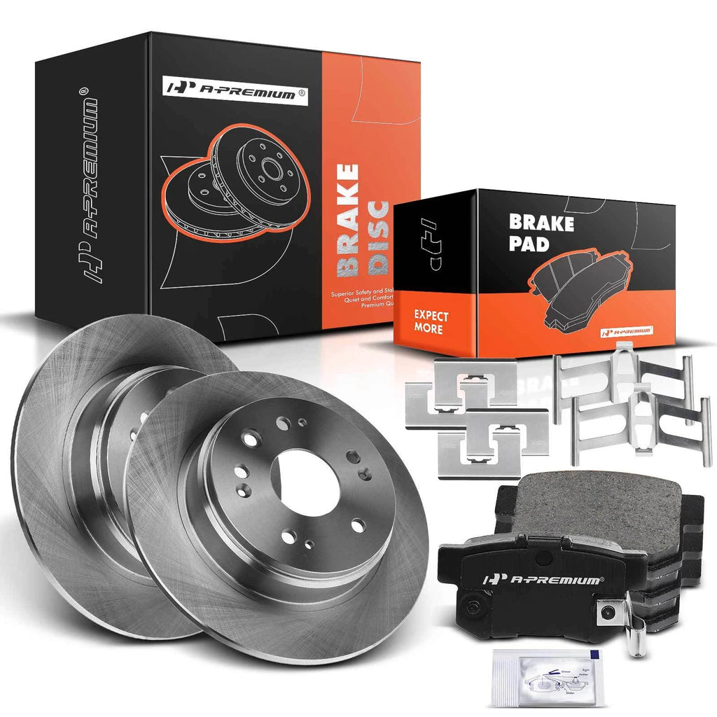 Rear Disc Brake Rotors & Ceramic Pads for Honda CR-V (2002–2004)