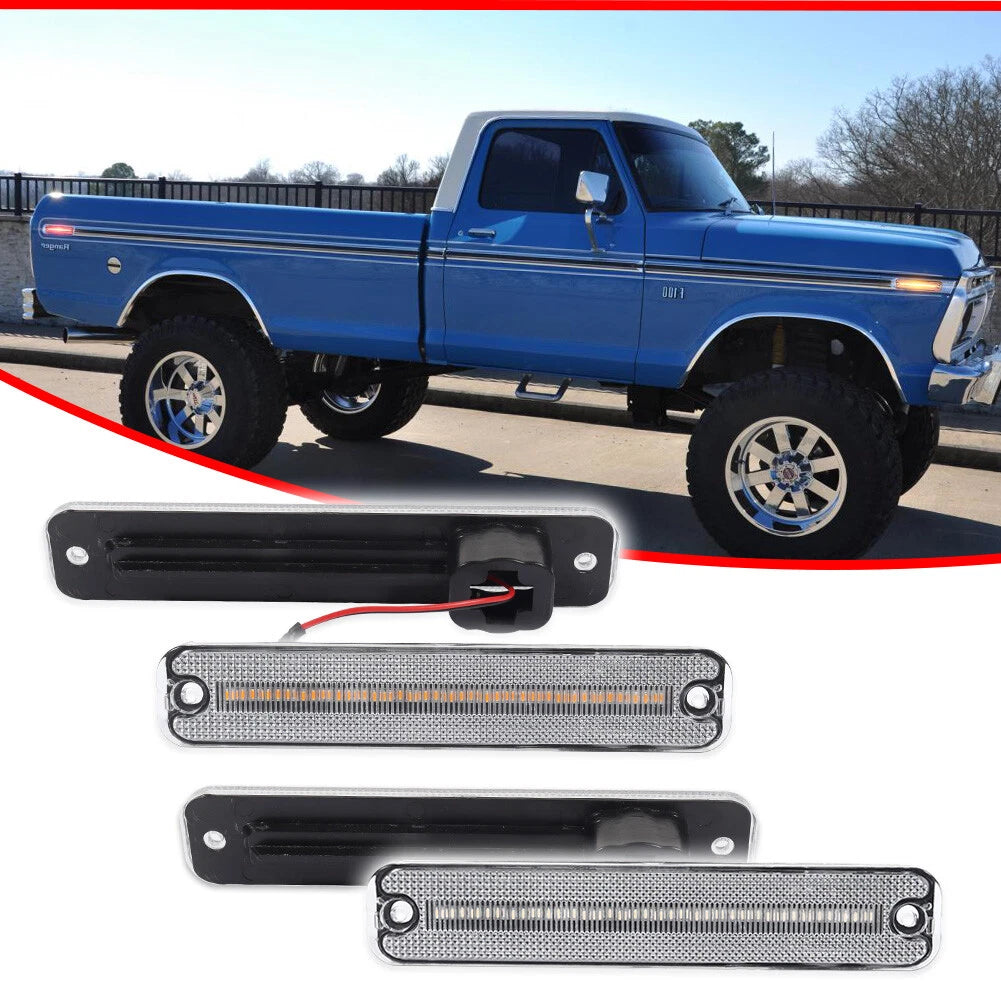 Set of 4 LED Side Marker Lights for Ford E-Series Van (1975–1991)
