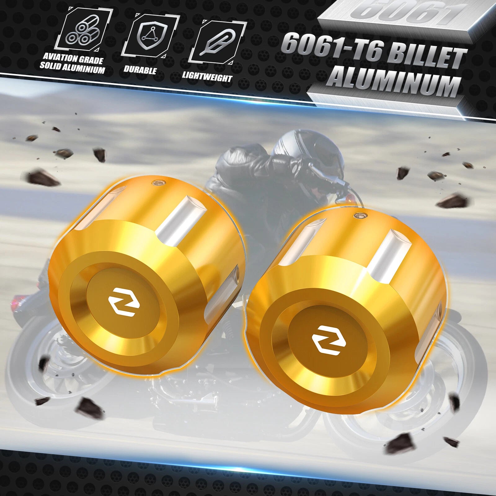 Set of 4 Front Rear Axle Nut Covers for Harley Electra Glide FLHT (2019–2022)