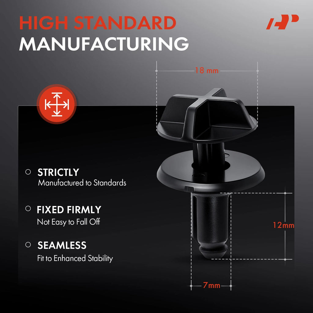 50Pcs Nylon Battery Cover Pin Retainer Clips for Ford Mustang (2015–2020)