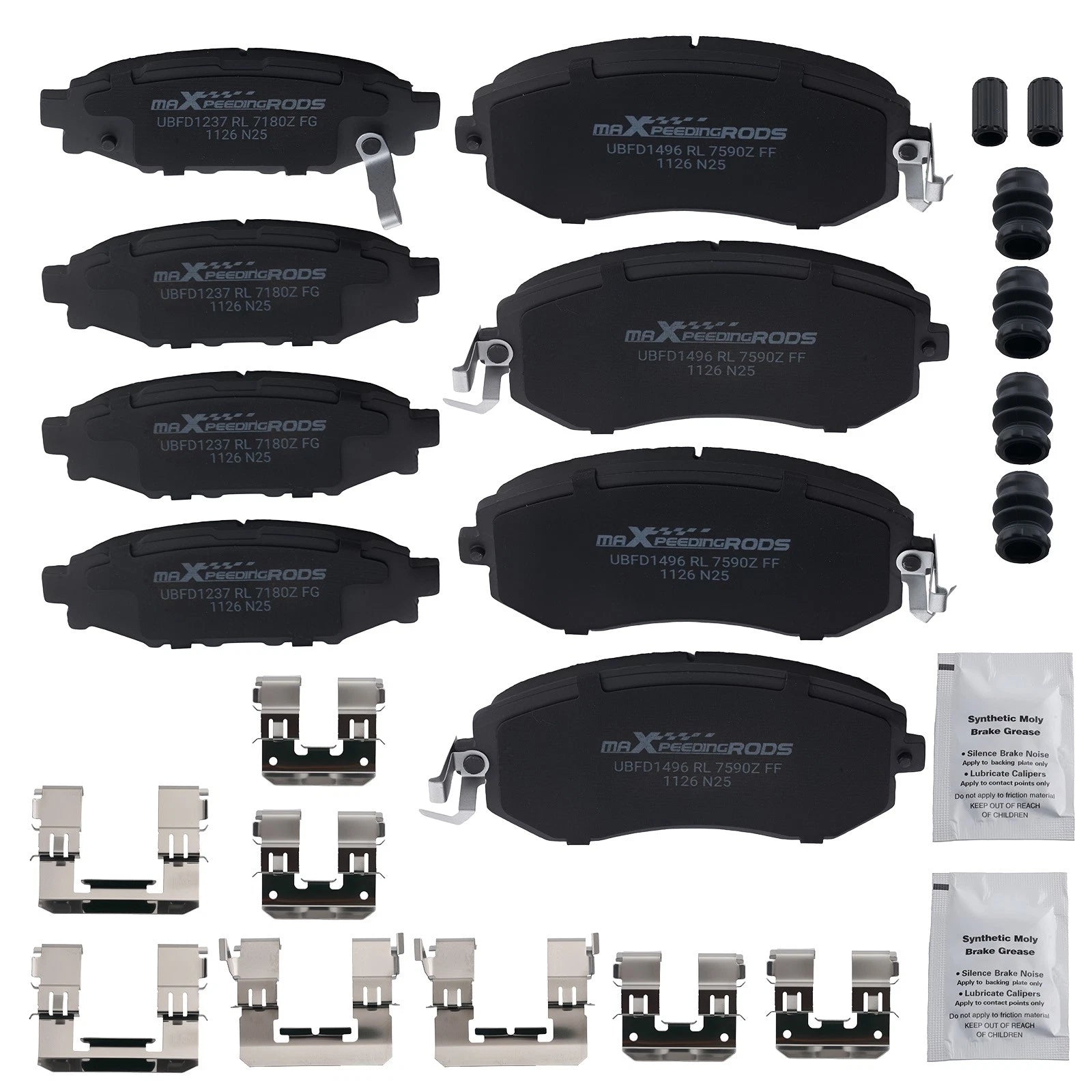 Front & Rear Ceramic Brake Pads for Subaru BRZ, Crosstrek, Forester, Impreza, Legacy (2013–2021)