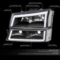 LED DRL Tube Headlight & Bumper Lamp for Silverado 1500 3500 Avalanche (2003–2007)
