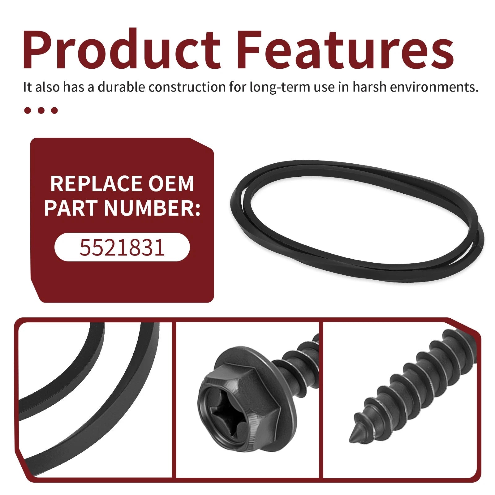 Clutch Cover Gasket Mounting Screws for Polaris RZR 900 1000 XP & General (2015–2023)