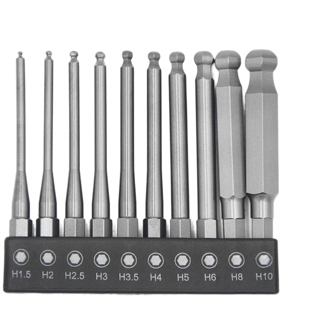 75mm Magnetic Hex Screwdriver Bits Set for Standard 6.35mm Drill Shank