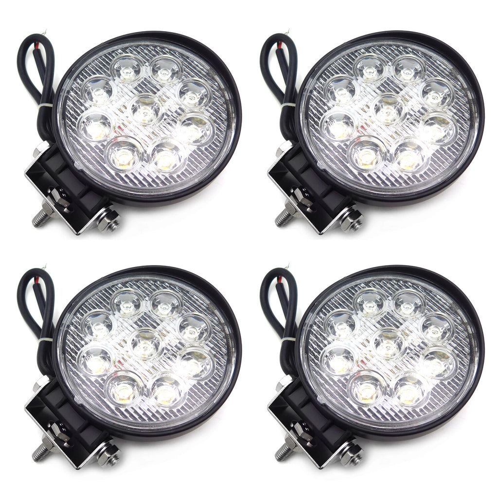 4X 27W Round Spot Beam LED Off Road Lights 12V 24V Universal
