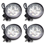 4X 27W Round Spot Beam LED Off Road Lights 12V 24V Universal