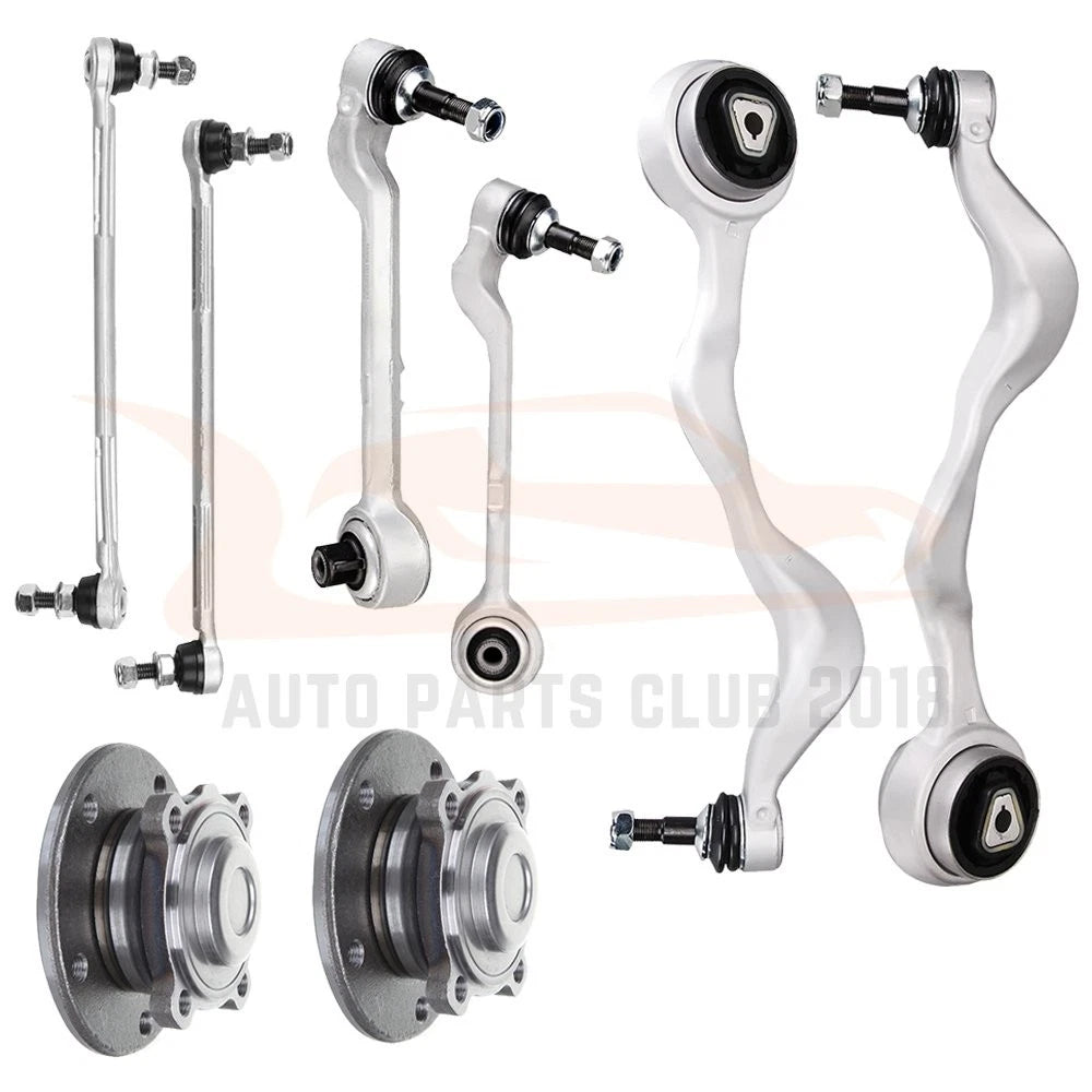 8pc Front Control Arms & Wheel Bearings for BMW 128i 135i 325i 328i 330i 335i (2008–2013)