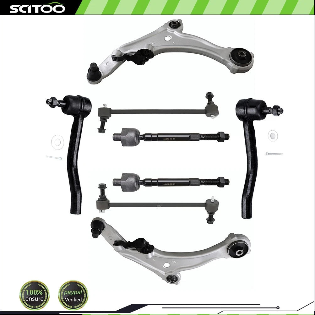 Front Control Arm w/ Ball Joints & Tie Rod End for Nissan Maxima (2009–2014)