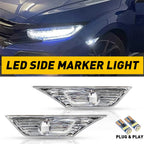 Amber Side Marker Lamp Turn Signal Light with LED Bulbs for Honda Civic (2016–2021)