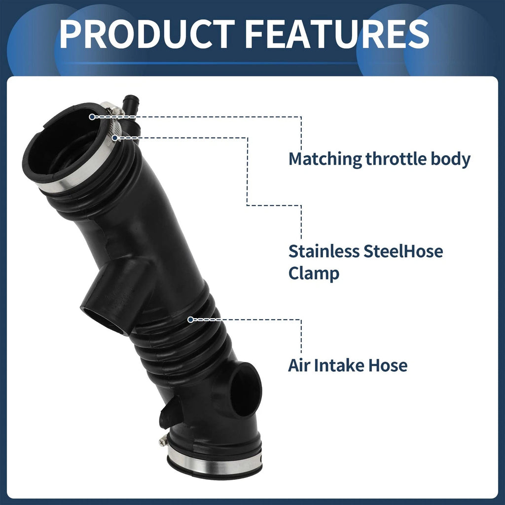 Intake Hose Tube with Clamps for Toyota Tacoma (1995–2000) Black