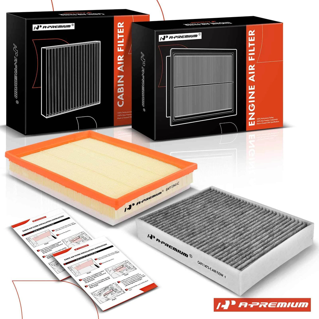 2 Engine & Cabin Air Filters with Activated Carbon for BMW F22 F30 F32 (2012–2019)