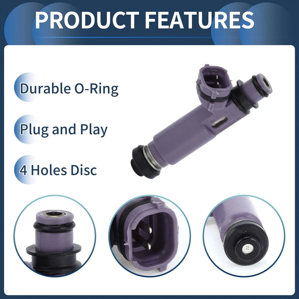 Fuel Injector No.BP6D-13-250A for Mazda Miata (2001–2005) 1.8L Purple