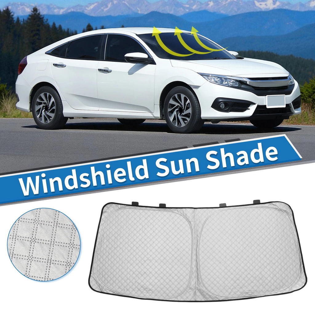 Car Window Cover for Honda N-BOX (JF3/JF4) (Aluminum Film, Foldable, Black)