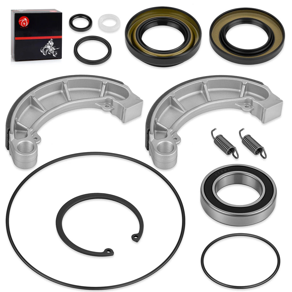 Rear Brake Drum Bearing Seals w/Shoes Kit for Honda Rancher 420 (2007–2013)