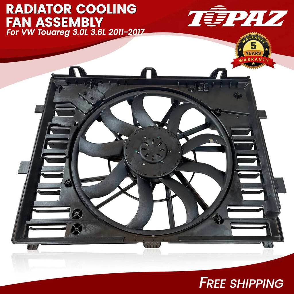 Radiator Cooling Fan Assembly for VW Touareg (2011–2017)