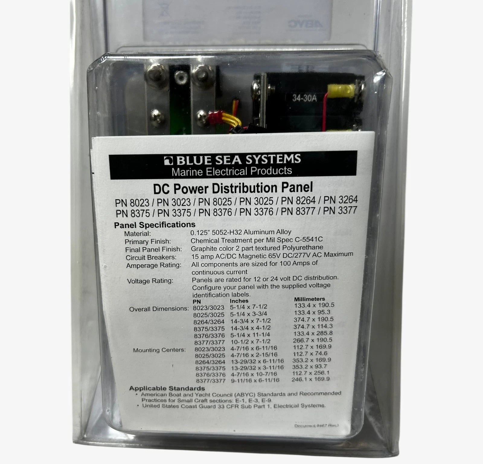 Power Distribution Panel 8 Position for Blue Sea Systems (12V)