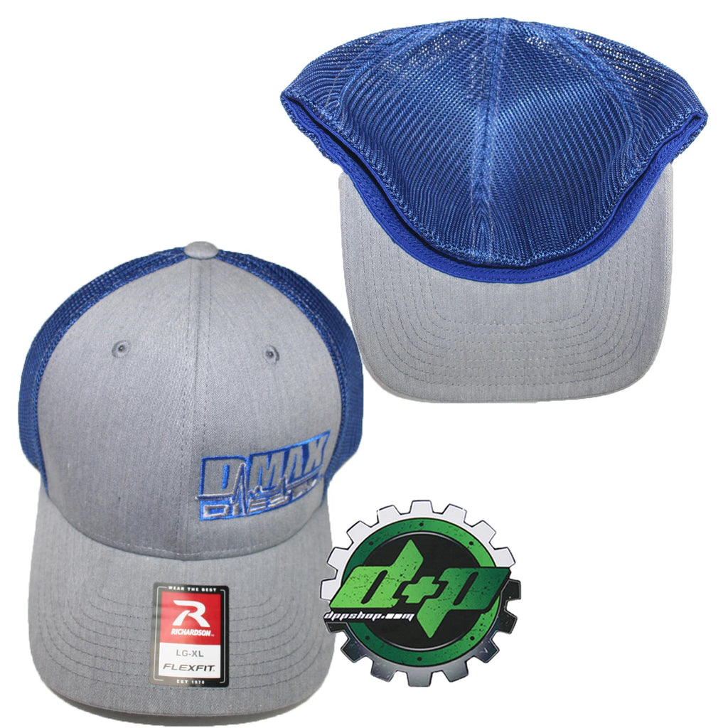Dmax Duramax Truck Hat Richardson 110 Gray Denim Blue Mesh L/XL