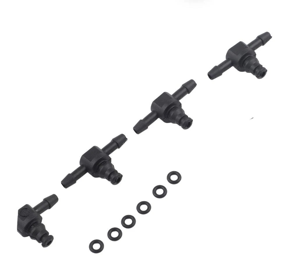 Set of 4 Connector T & L Pipe for Diesel Injector Applications
