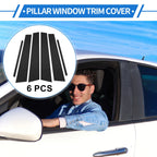 6 Pcs Door Pillar Window Trim for Hyundai Creta Ix25 (2020–2023) Black