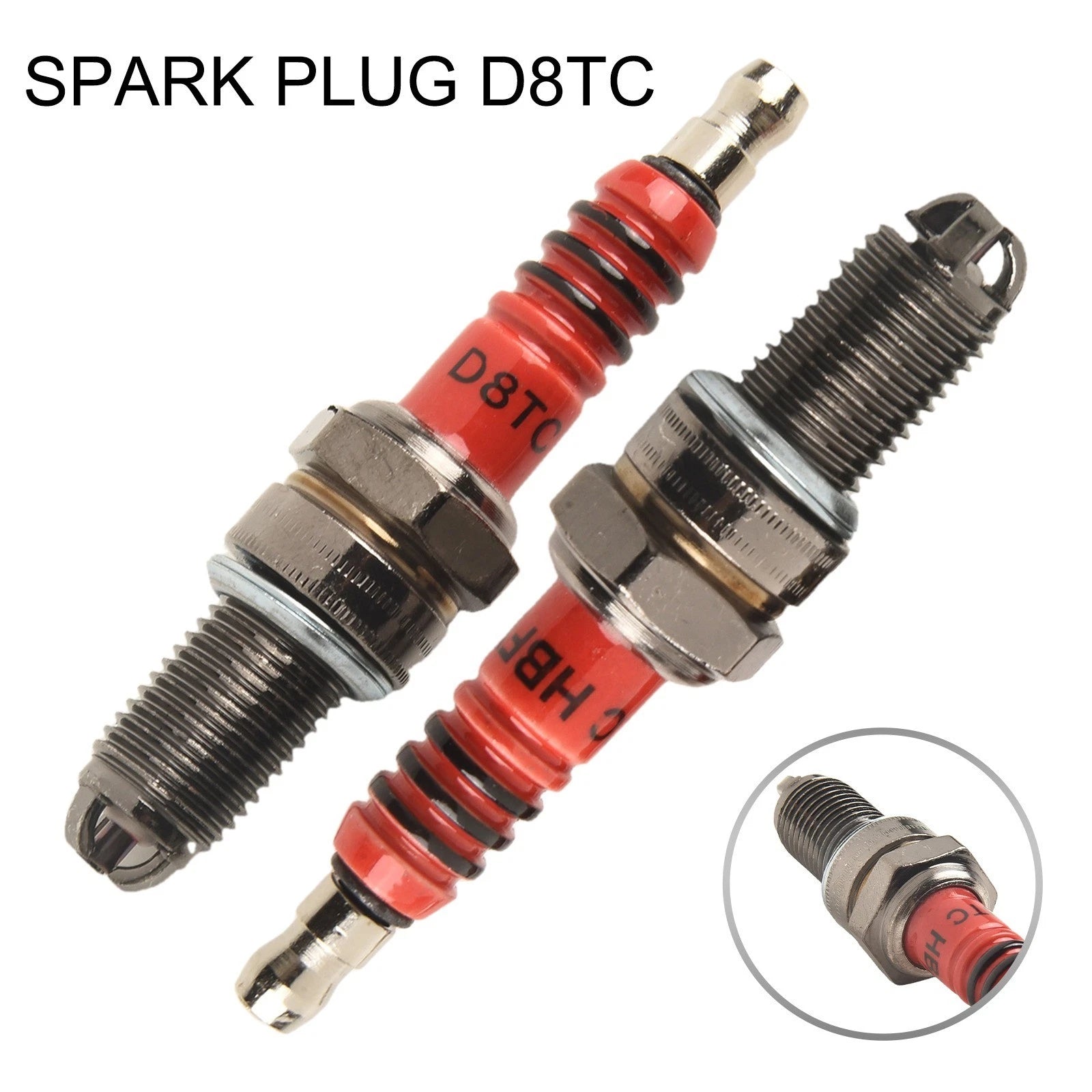 Set of 2 Compatible Spark Plugs for CG125, CF250, CH250, ATVs