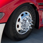 Chrome Spike Lug Nut Covers Thread-On 33mm for Toyota Tundra (2007–2021)