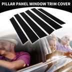 6 x Car Pillar Window Trim Covers for Honda CR-V (2007-2011) Black