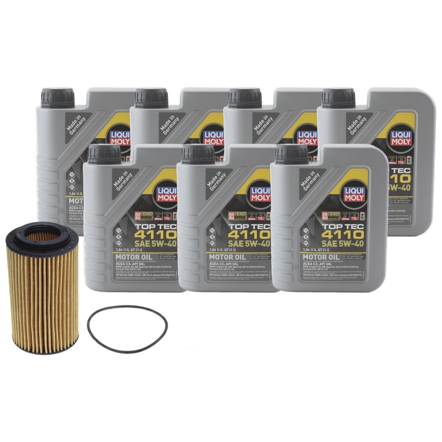 7L Liqui Moly Top Tec 4110 5W-40 Engine Oil Change Kit for X204 GLK250 (2013–2015)