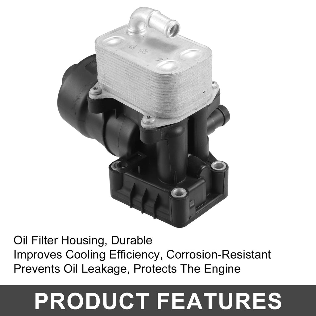 Engine Oil Cooler Filter Housing with Seals for Audi A3 Q5 (2013–2020) No. 03L115389E