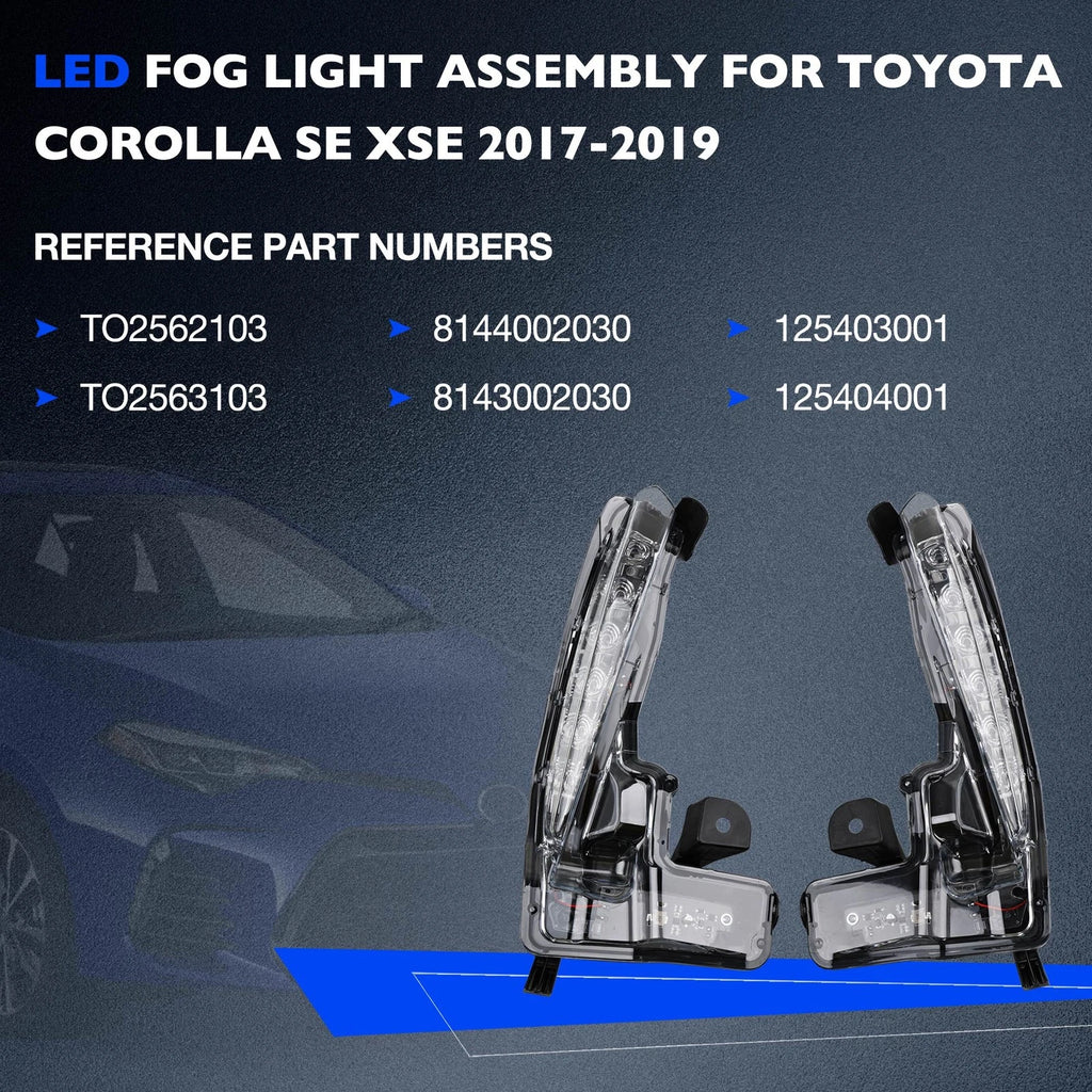 LED DRL Fog Light Kit for Toyota Corolla (2017-2019)