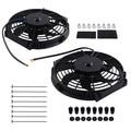 Set of 2 10" Slim Radiator Cooling Fans for Universal Applications (12V)
