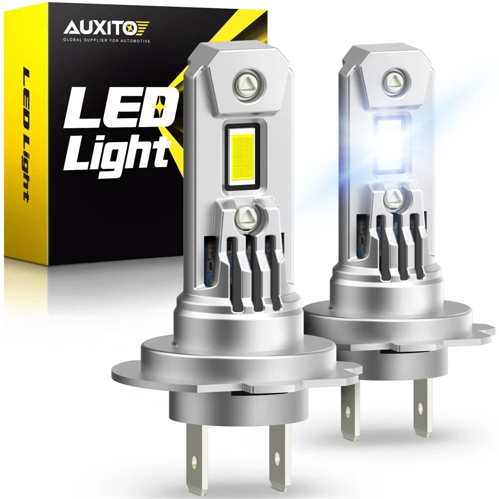 2X H7 LED Headlight Bulbs for High Low Beam (30000LM, 6500K)
