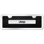 Chrome Badge Name on Black/Chrome Mini License Plate Kit for Jeep