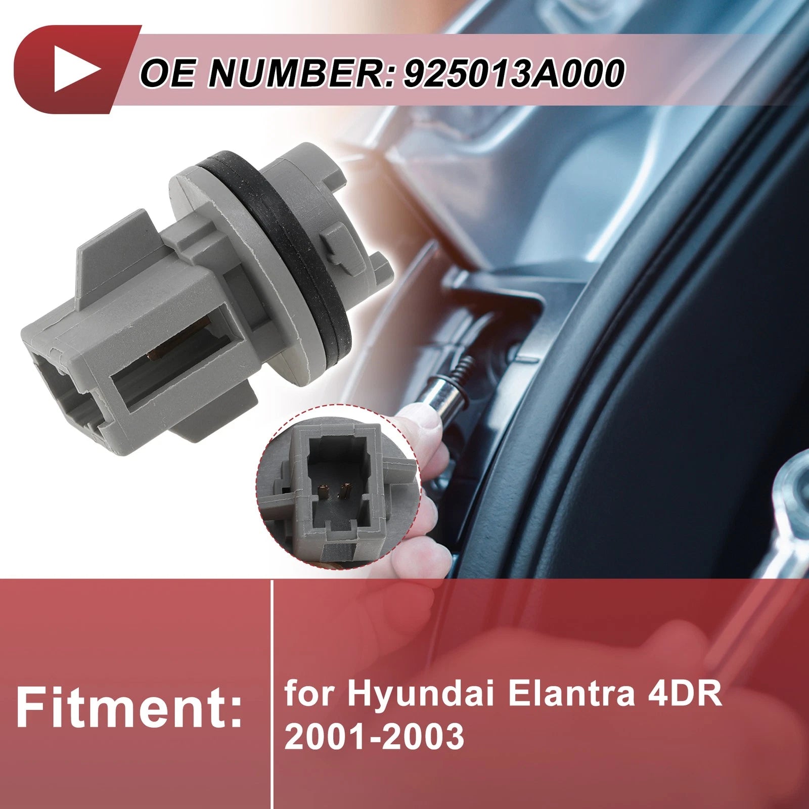 License Plate Light Socket for Hyundai Elantra 4DR (2001–2003) No. 925013A000