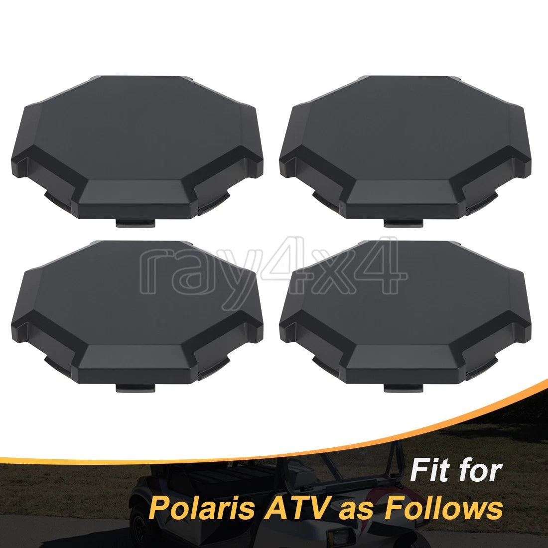 4X Center Wheel Hub Caps for Polaris Sportsman XP 1000/Touring XP 1000 (2017–2024)