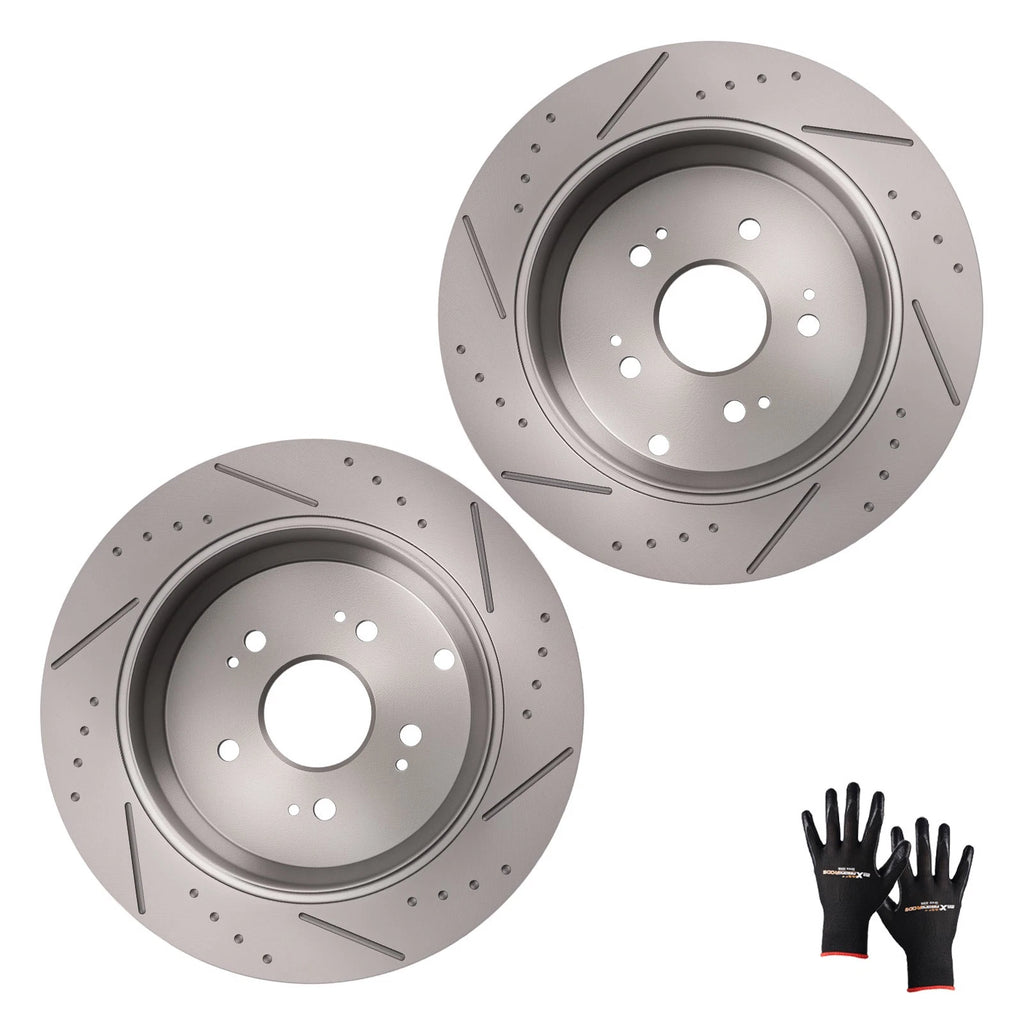 Rear Brake Rotors Pair for Acura RDX (2007–2018) / Honda CR-V (2005–2016) S31372