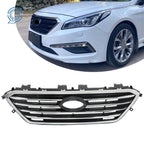 Front Bumper Upper Grille for Hyundai Sonata (2015–2017) Chrome