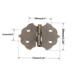 12Pc Antique Bronze Cabinet Hinge for Wooden Box Jewelry Chest