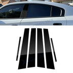 Piano Black Window Pillar Posts Door Trim Kit for Dodge Charger (2011–2024)
