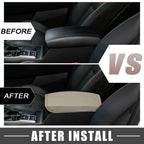 Center Console Cover Pad for Hyundai Tucson (2022–2023) Faux Leather Beige